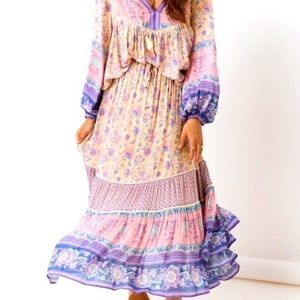 Spell & The Gypsy Portobello Road Maxi Skirt Lavender size small